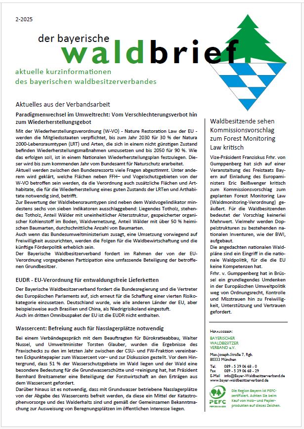 bayerischer Waldbrief 2 2025